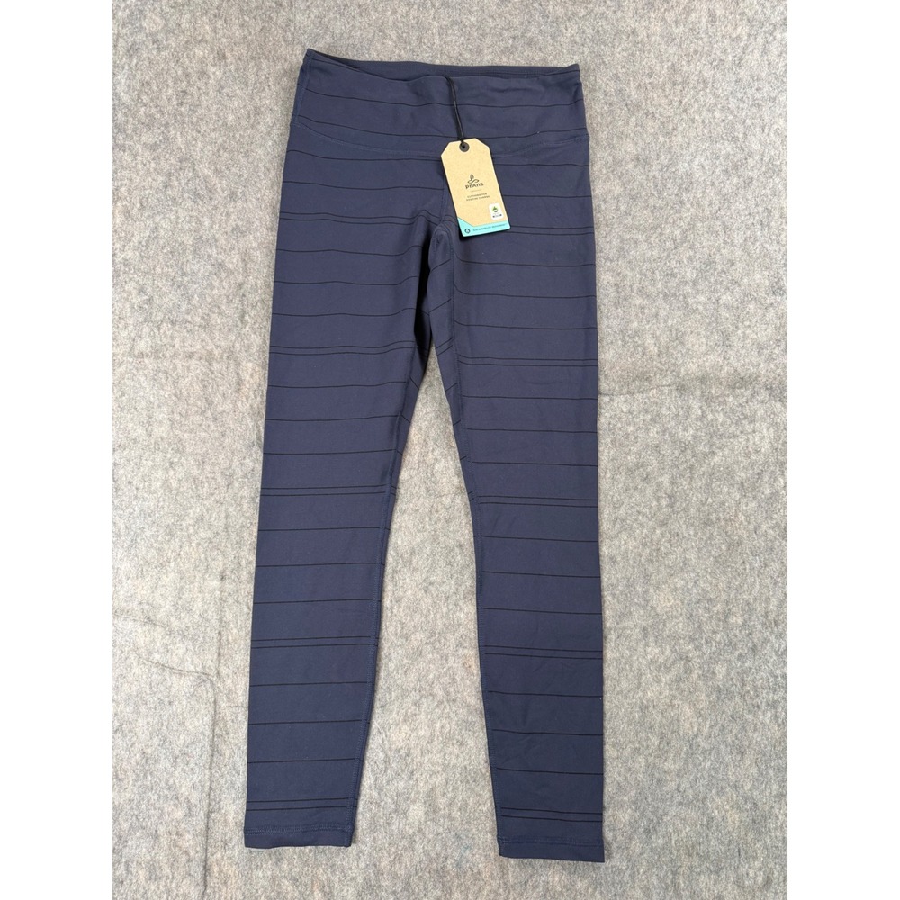 Prana Pillar Legging Nautical Stripe Blue Yoga Pants Small 1963511